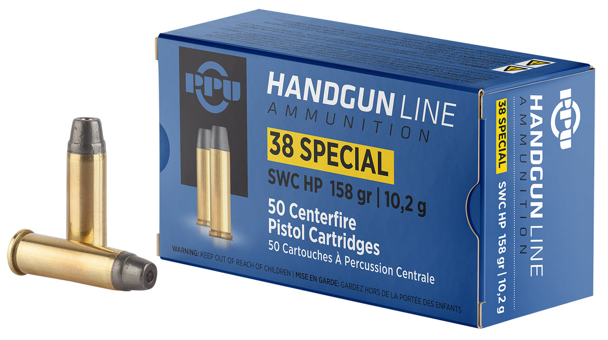 Prvi Partizan Handgun .38 Special 158 gr Wadcutter ammo