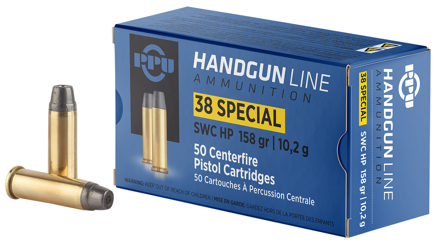 Prvi Partizan Handgun .38 Special 158 gr Wadcutter ammo