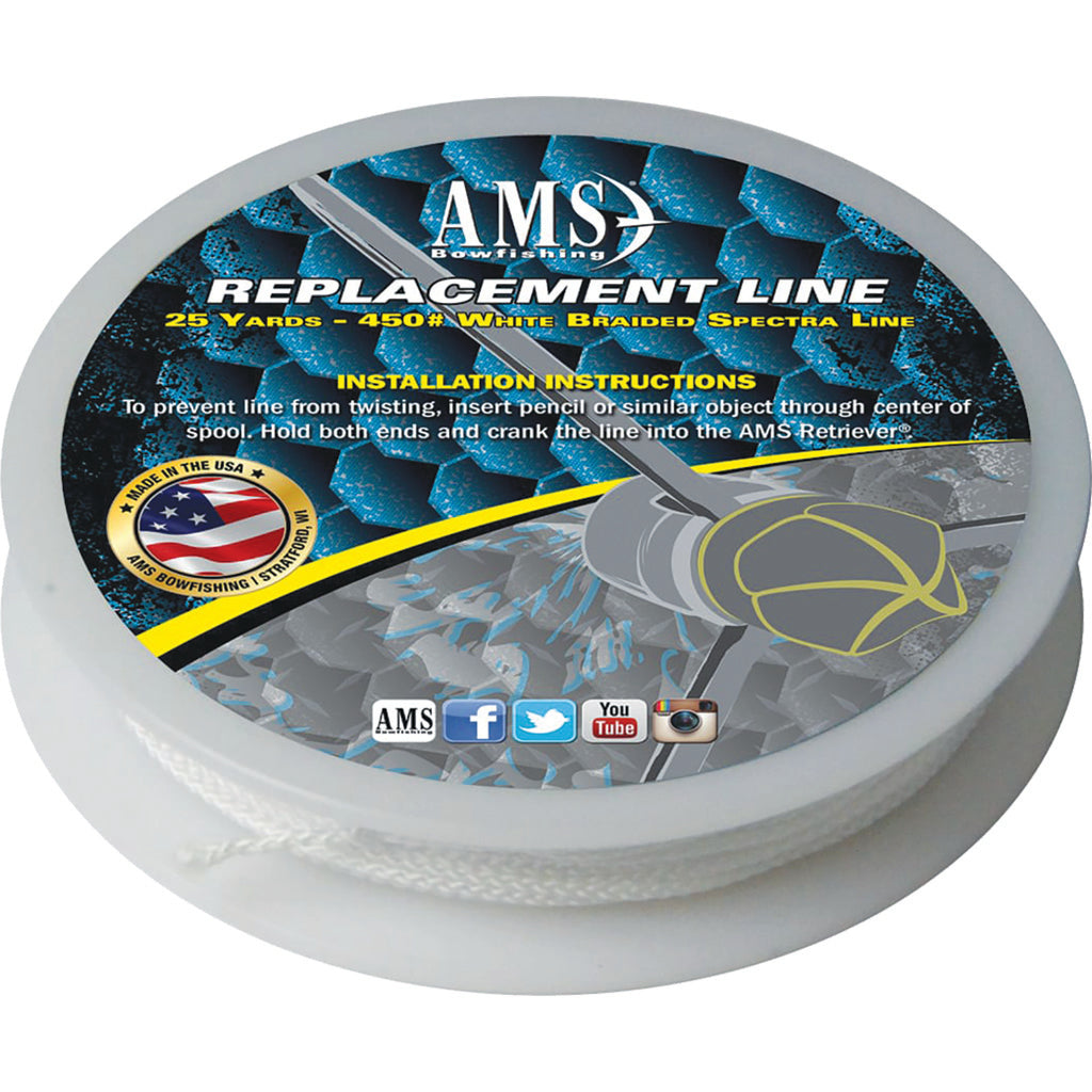 AMS Spectra Bowfishing Line White 25 yd. Spool