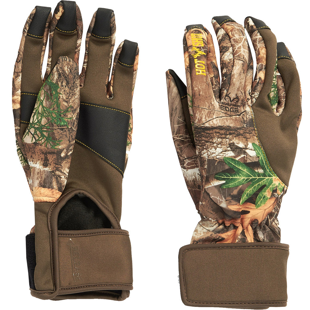 Hot Shot Axel Stretch Fleece Bow Touch Glove Realtree Edge Large