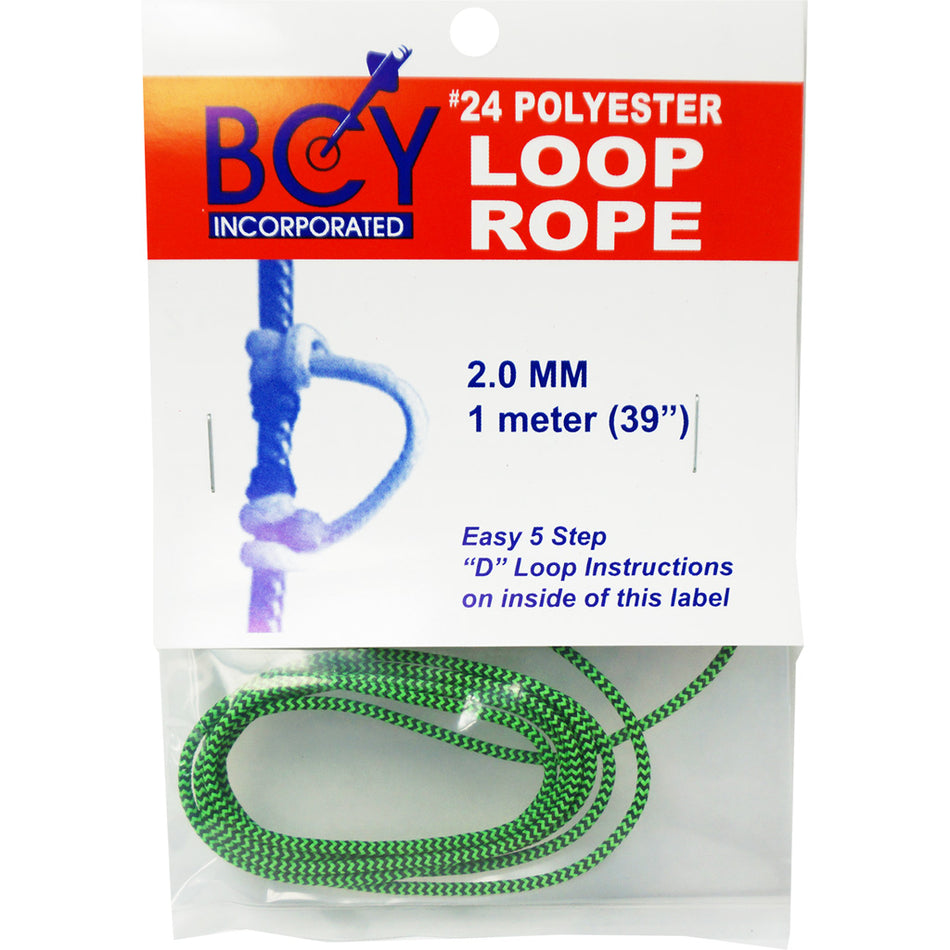 BCY 24 D-Loop Bowstring Material Flo Green/Black 1 Meter