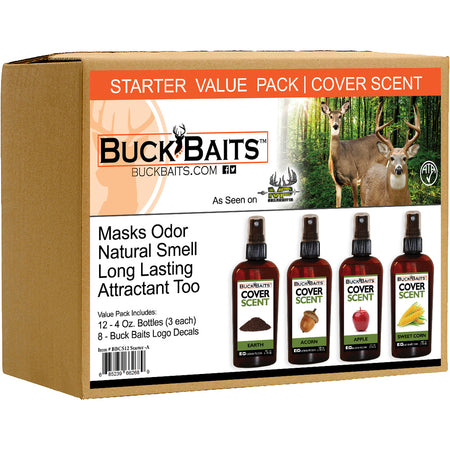 Buck Baits Cover Scent Starter Kit Earth Acorn Apple Corn 3 oz. Each