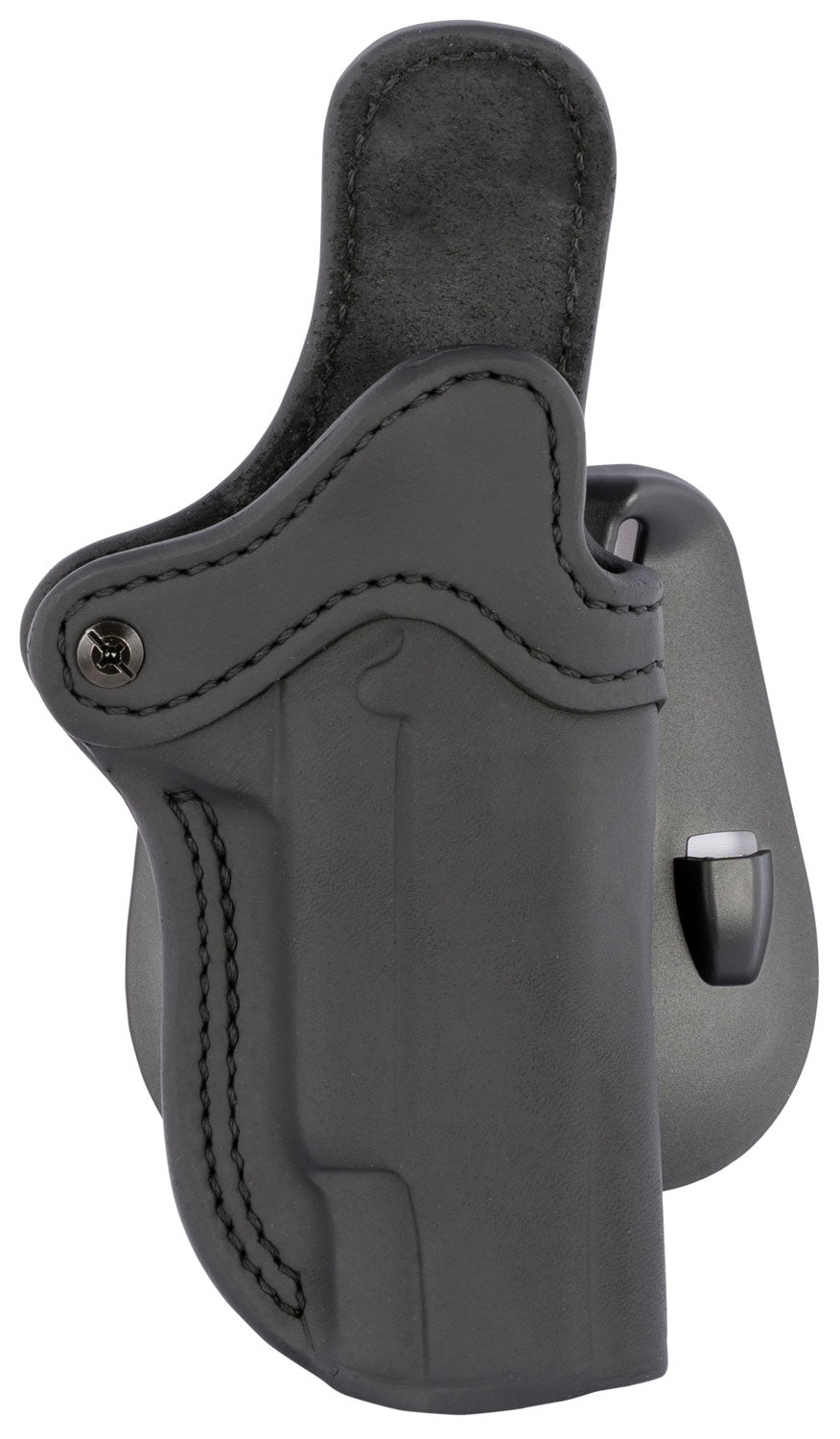 1791 Gunleather BH1 Optic Ready OWB Stealth Black Leather Paddle Holster for 4-5" 1911, Left Hand