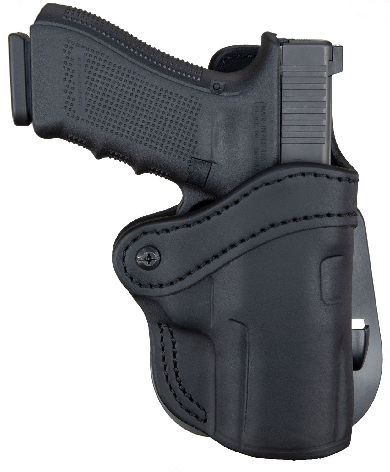 1791 Gunleather BH2.4S Optic Ready OWB 2.4S Stealth Black Leather Paddle Holster for FN 509/HK VP9SK
