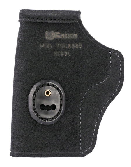 Galco TUC858B Tuck-N-Go 2.0 IWB Black Leather Tuckable Holster for S&W M&P Shield EZ, Ambidextrous