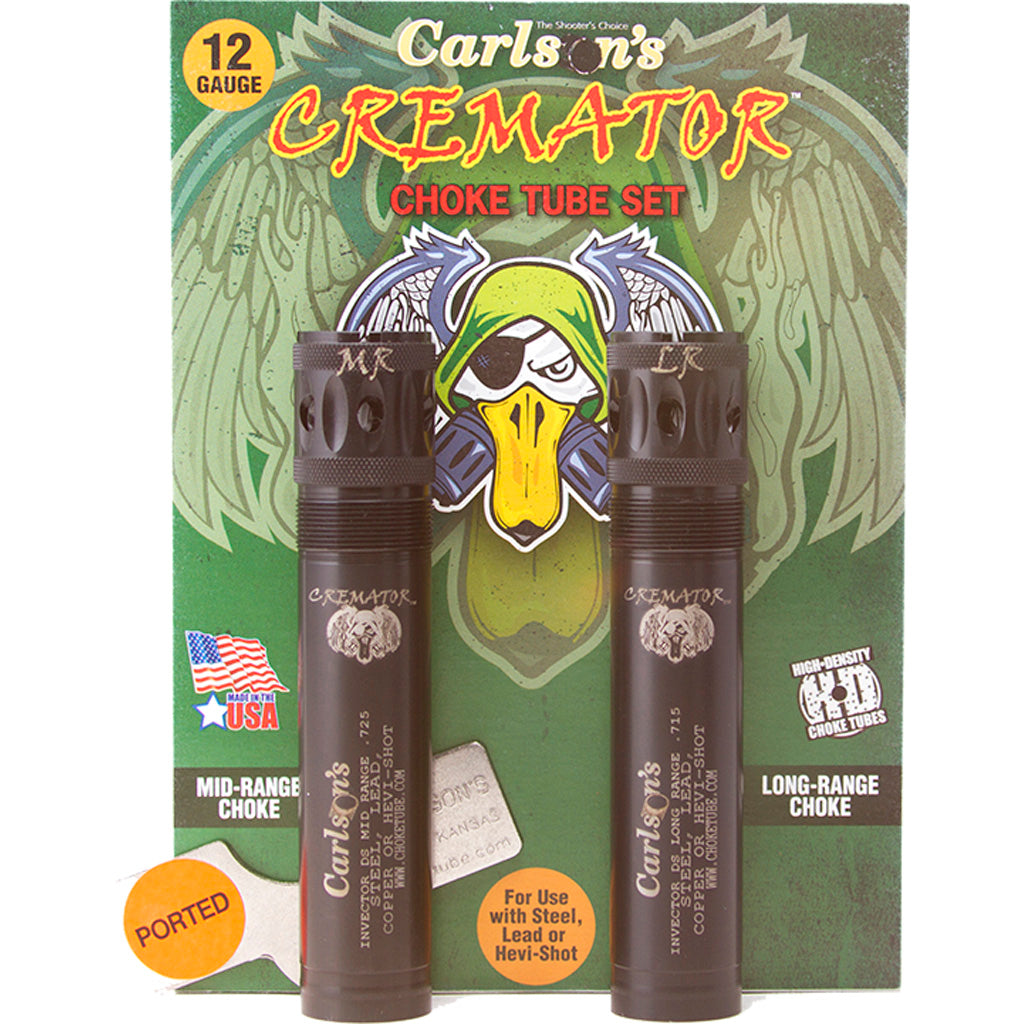 Carlsons Cremator Ported Choke Tube 12 ga. Browning Invector DS MR & LR 2 pk.