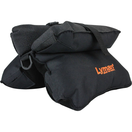 Lyman Match Bench Shooting Bag Filled Black Nylon and Suede
