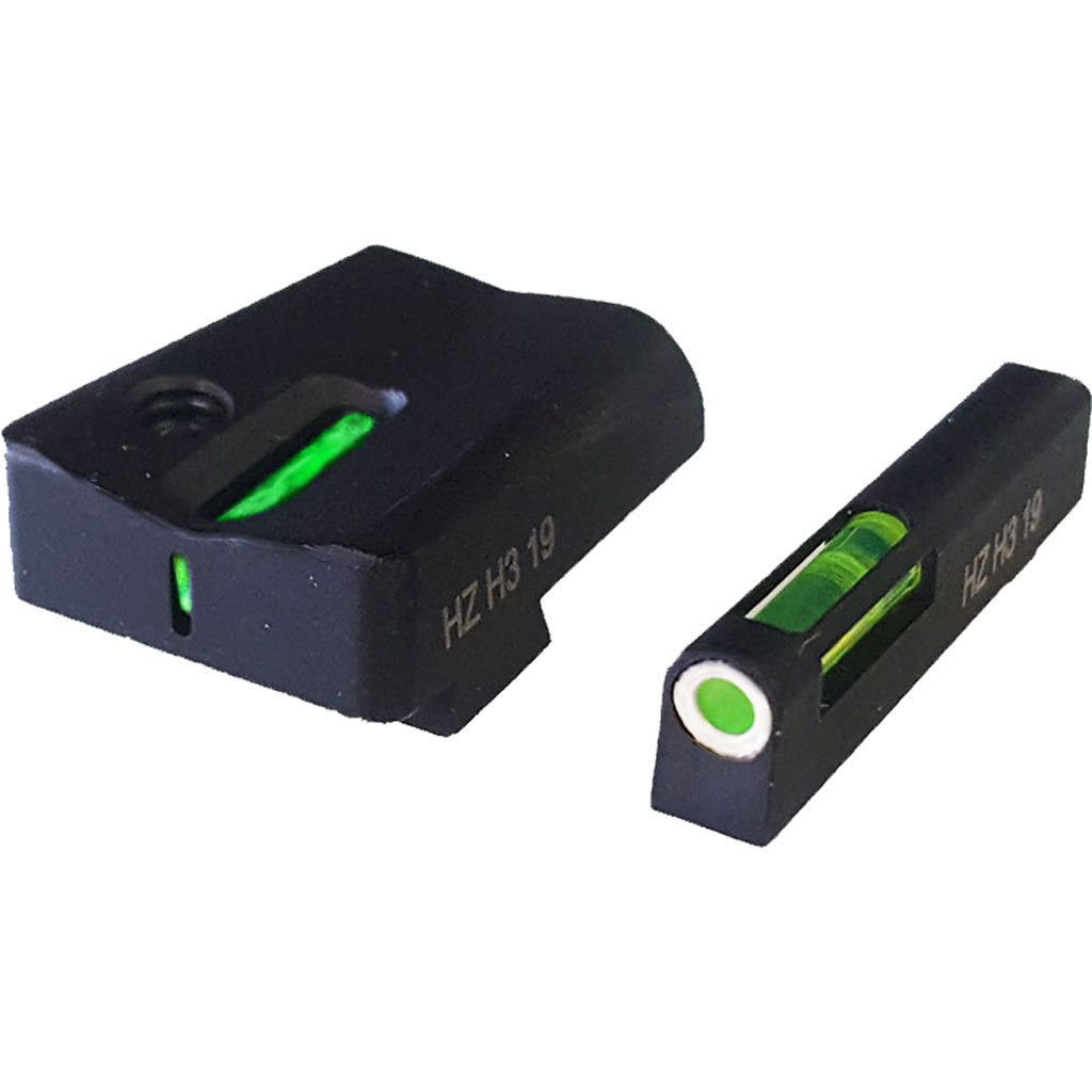 HIVIZ LiteWave H3 Tritium Express Handgun Sight Set Green Litepipes Glock 17/19
