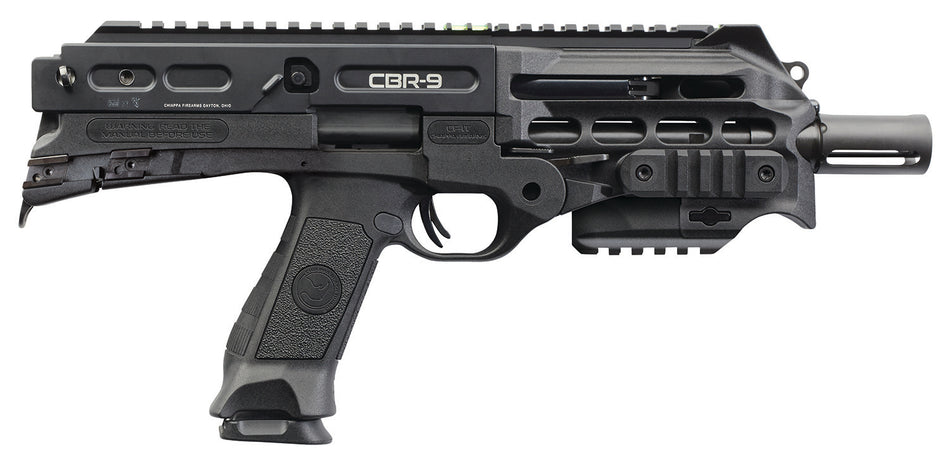 Chiappa Firearms 500217 CBR-9 Black Rhino 9mm Luger 9" 18+1, Black, No Brace
