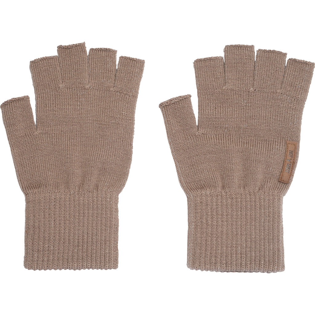 Hot Shot Lamb Chop Brown Merino Wool Fingerless Gloves