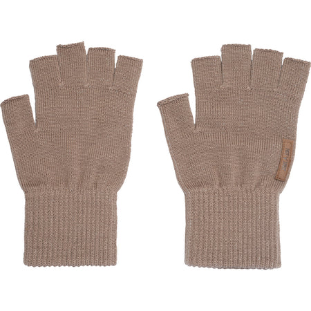 Hot Shot Lamb Chop Brown Merino Wool Fingerless Gloves