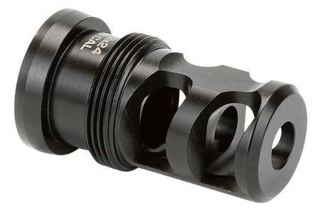 Griffin Armament TMPB65MM5824 Paladin 2 Port Taper Mount Muzzle Brake 6.5mm 5/8"-24 tpi Black Melonite 17-4 Stainless