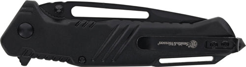 S&W Extreme Ops 3" Tanto Blade Folding Knife with Glass Breaker Black/Black