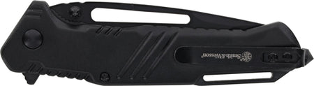 S&W Extreme Ops 3" Tanto Blade Folding Knife with Glass Breaker Black/Black