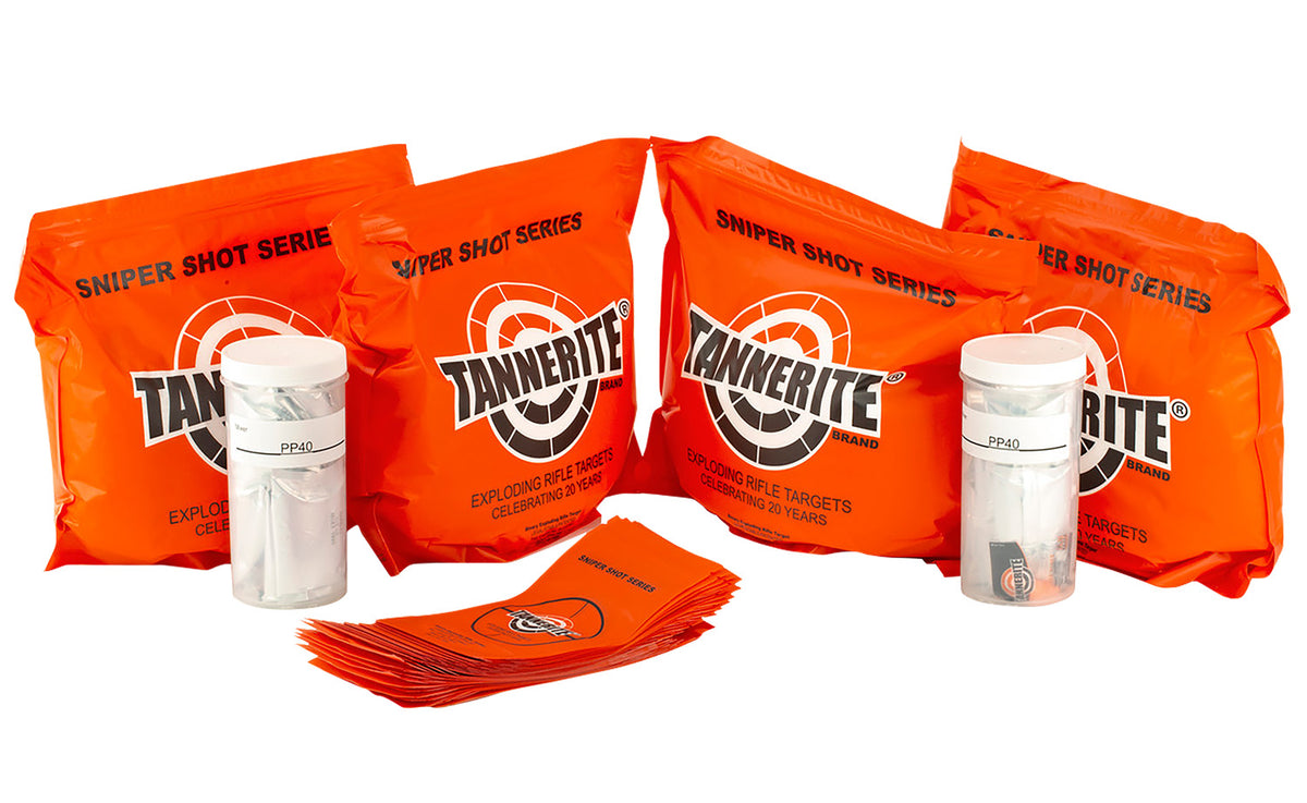 Tannerite PP40 Sniper Shot Binary Exploding Targets 0.50 lb 40 Targets Impact Enhancement for Centerfire Rifle