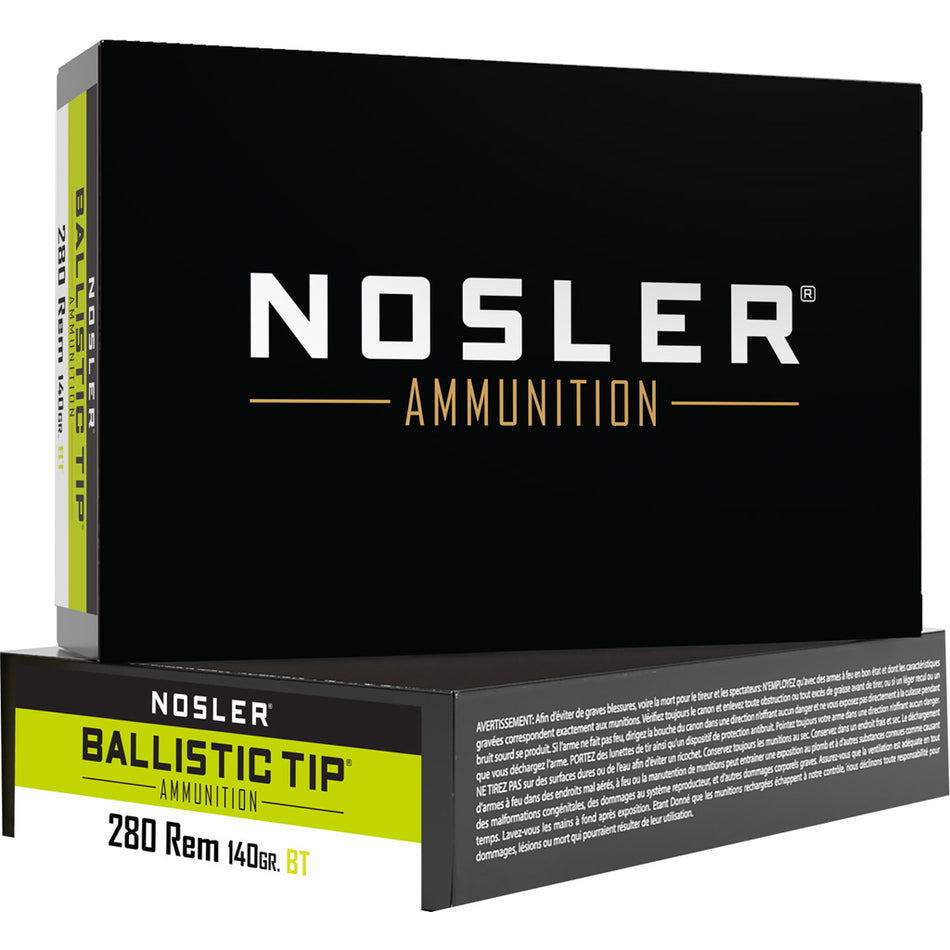 Nosler 40073 Ballistic Tip Hunting  Spitzer Ballistic Tip  140 Grain .280 Remington