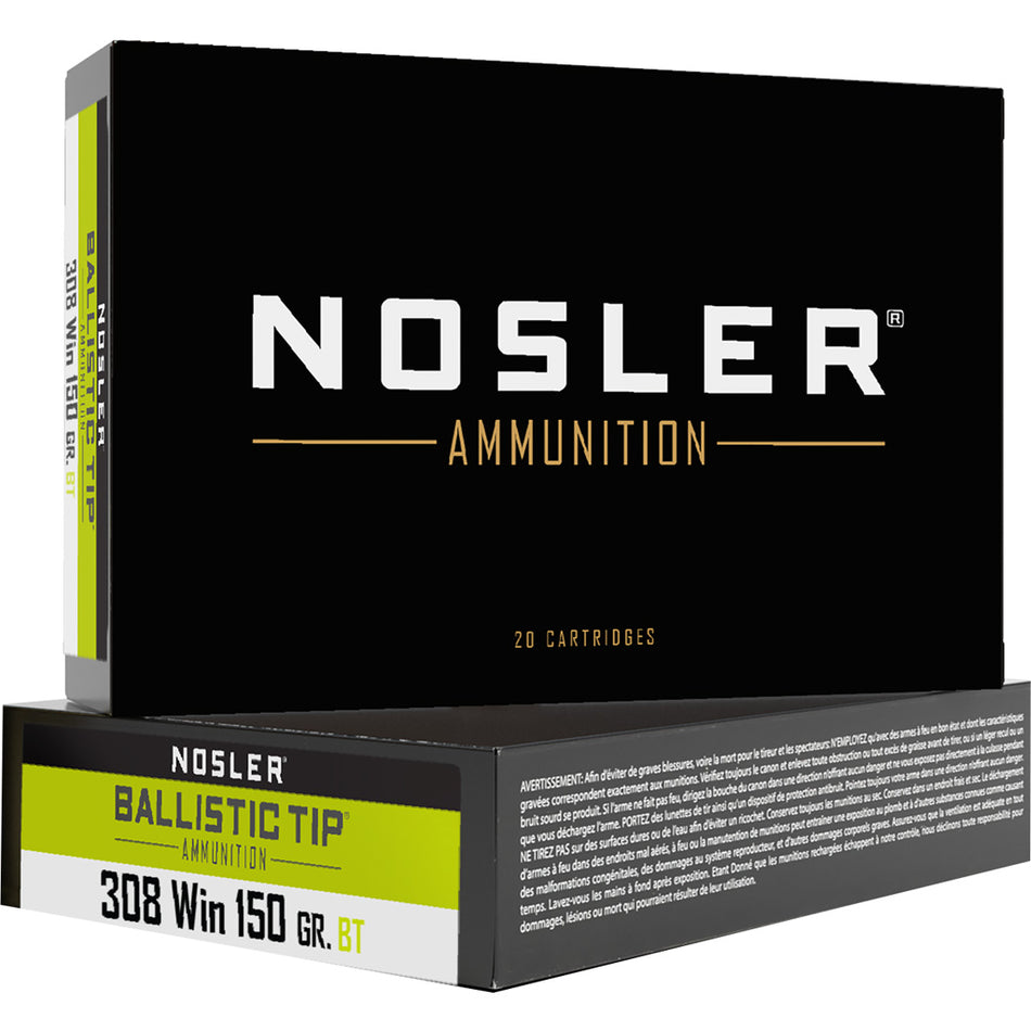 Nosler 61028 Ballistic Tip Spitzer Ballistic Tip Varmint  150 Grain .308 Win / 7.62x51mm