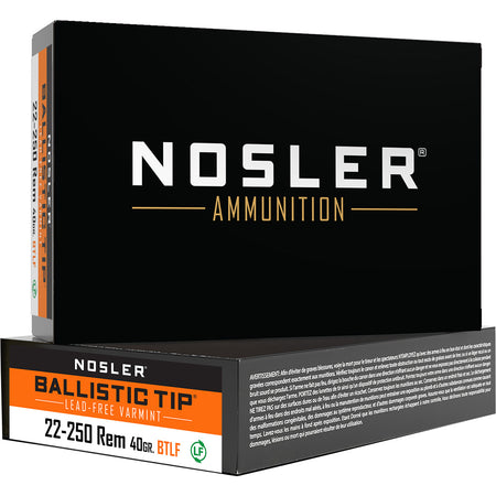 Nosler Varmint Ballistic Tip .22-250 Remington 40 gr PolyTip ammo