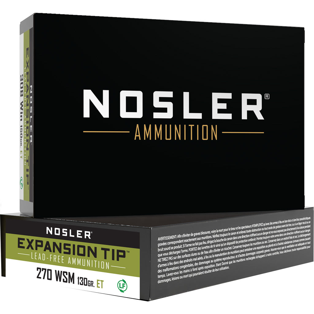 Nosler Expansion Tip .270 WSM 130 gr PolyTip ammo