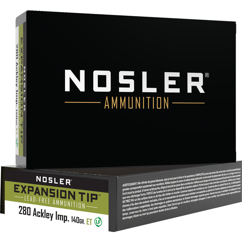 Nosler 40067 Expansion Tip E-Tip Lead-Free  140 Grain .280 Ackley