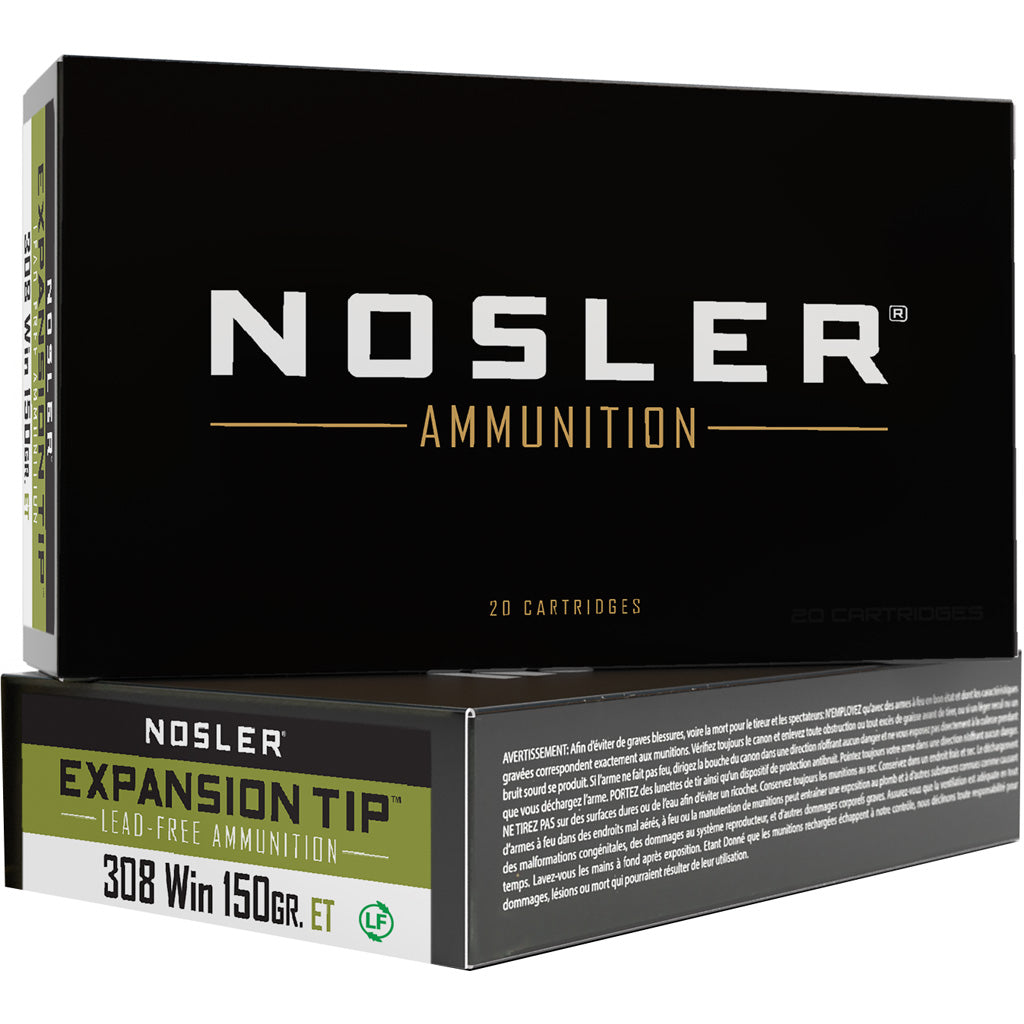 Nosler 40034 Expansion Tip E-Tip Lead-Free  150 Grain .308 Win / 7.62x51mm