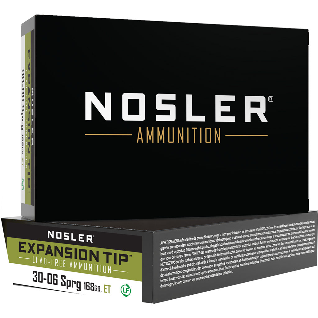 Nosler 40036 Expansion Tip E-Tip Lead-Free  168 Grain .30-06 Springfield