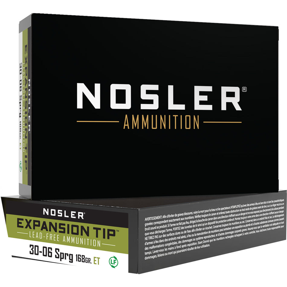 Nosler 40036 Expansion Tip E-Tip Lead-Free  168 Grain .30-06 Springfield