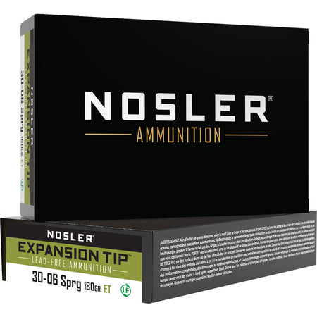 Nosler 40037 Expansion Tip E-Tip Lead-Free  180 Grain .30-06 Springfield