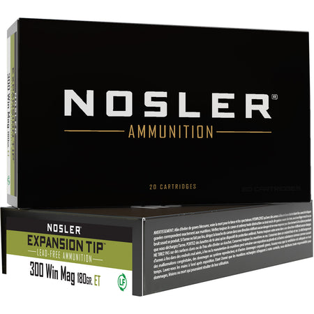 Nosler Expansion Tip .300 Winchester Mag 180 gr PolyTip ammo
