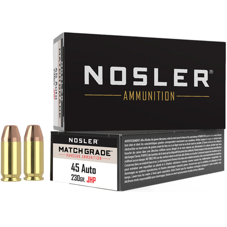 Nosler 51284 Assured Stopping Power Jacketed Hollow Point JHP 230 Grain .45 ACP/Auto