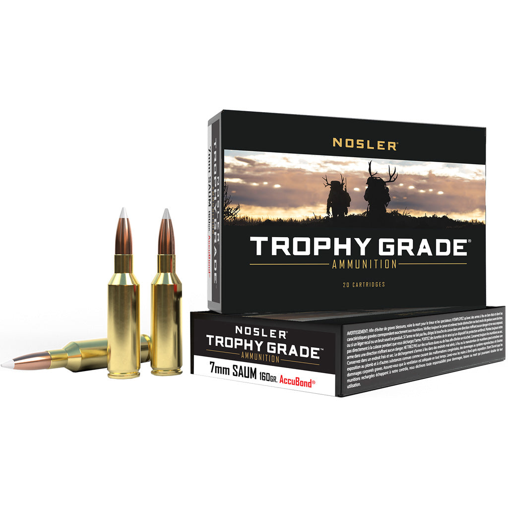Nosler Trophy Grade Short Action 7mm RUM 160 gr JSP ammo
