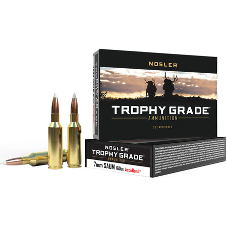 Nosler Trophy Grade Short Action 7mm RUM 160 gr JSP ammo