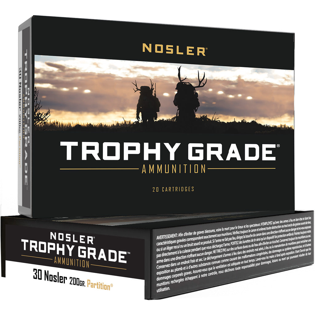 Nosler Trophy Grade .30 Nosler 200 gr JSP ammo