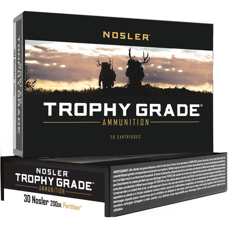 Nosler Trophy Grade .30 Nosler 200 gr JSP ammo