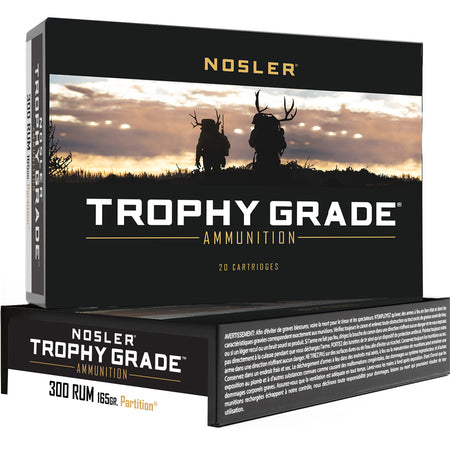 Nosler 60064 Trophy Grade Nosler Spitzer Partition  165 Grain .300 RUM