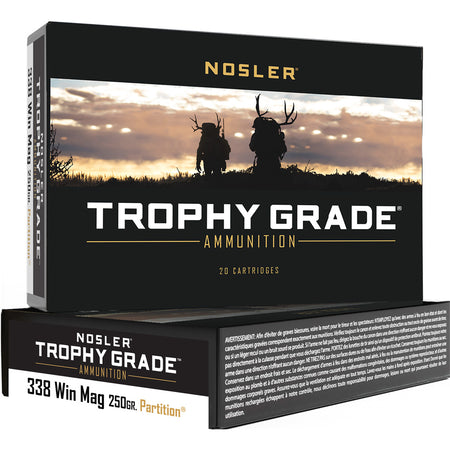 Nosler Trophy Grade .338 Winchester Magnum 250 gr JSP ammo
