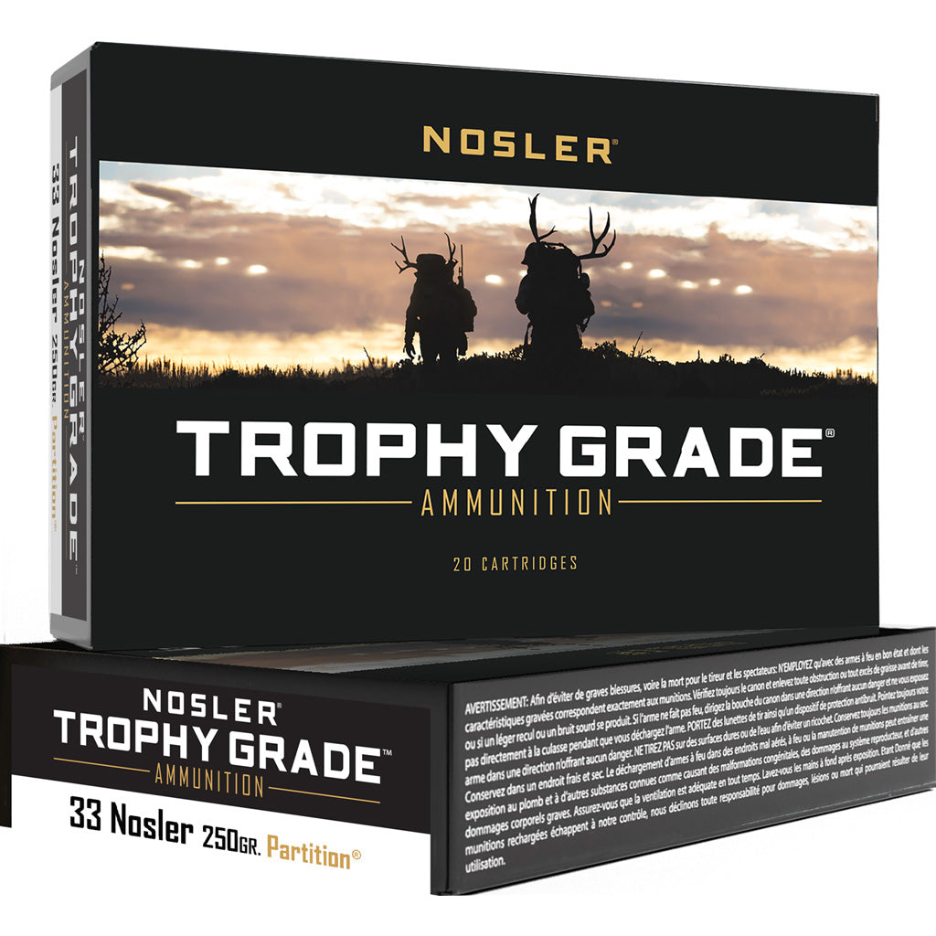 Nosler Trophy Grade .33 Nosler 250 gr JSP ammo