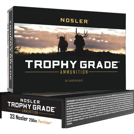 Nosler Trophy Grade .33 Nosler 250 gr JSP ammo