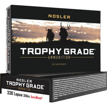 Nosler Trophy Grade .338 Lapua Magnum 300 gr PolyTip ammo