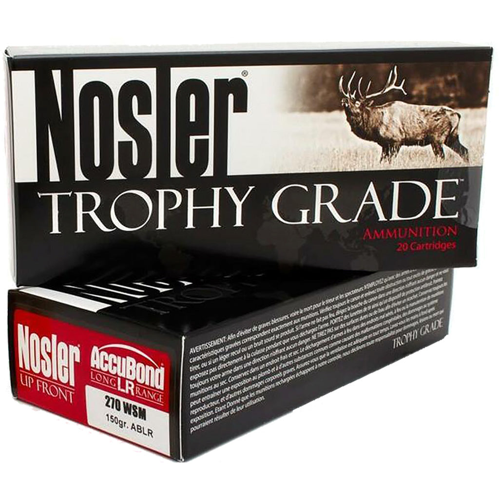 Nosler 60114 Trophy Grade Nosler Spitzer AccuBond Long Range  150 Grain .270 WSM