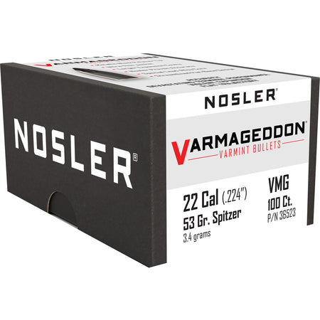 Nosler Bullet .224 Caliber 53 Grain FB Tipped Varmageddon 100 Count