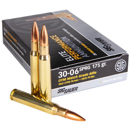 Sig Sauer E3006M220 Marksman Elite Open Tip Match OTM 175 Grain .30-06 Springfield