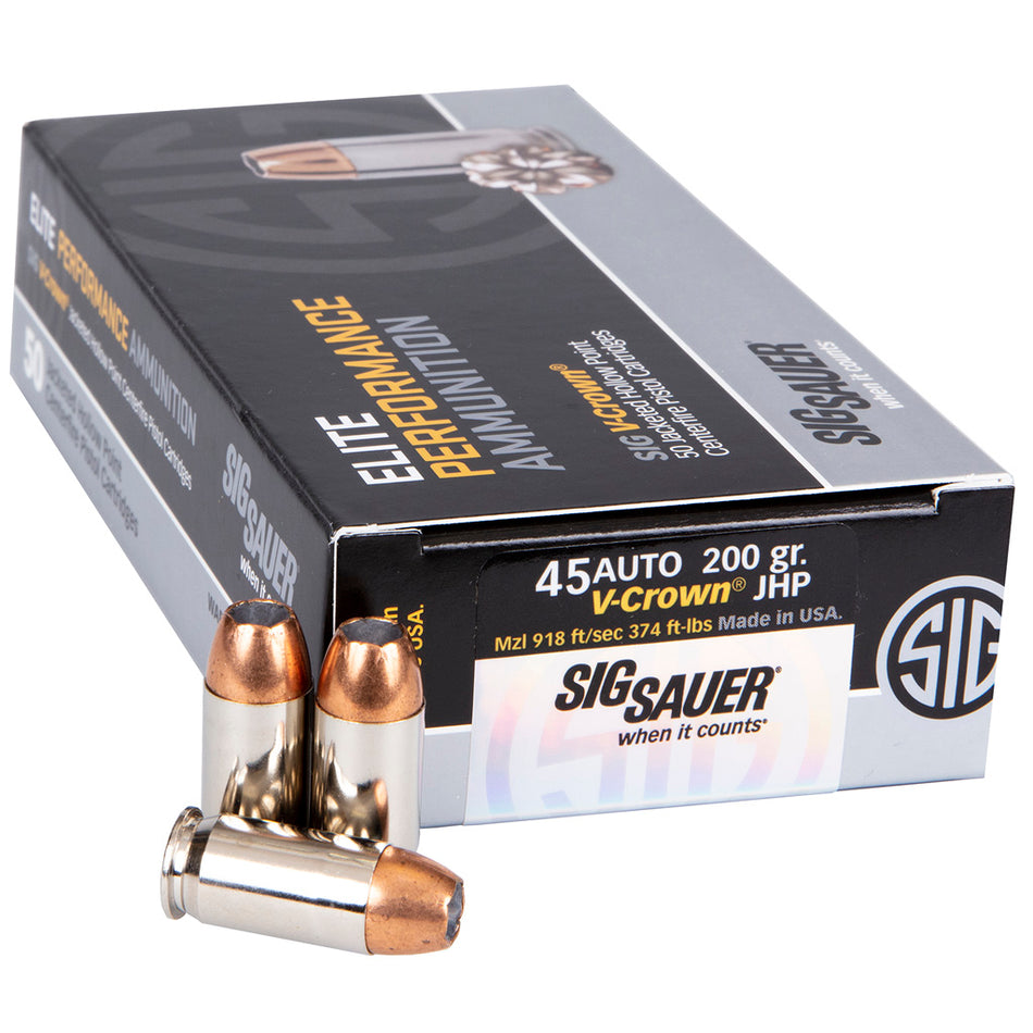 Sig Sauer Elite Performance .45 ACP/Auto 200 gr JHP ammo