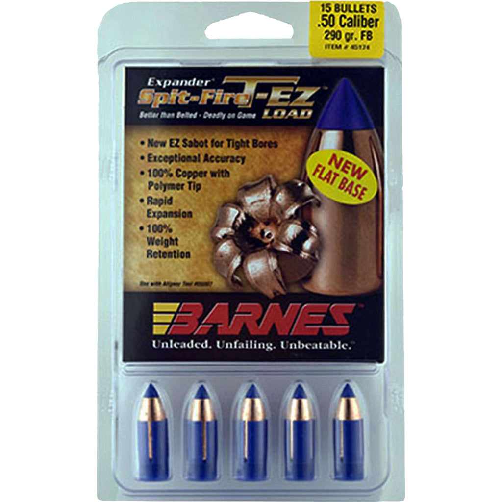 Barnes T-EZ FB Muzzleloader Bullets 50 Cal 290 gr EZ-Sabot 15 rd