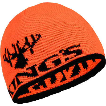 Kings Logo Knit Beanie Blaze Orange
