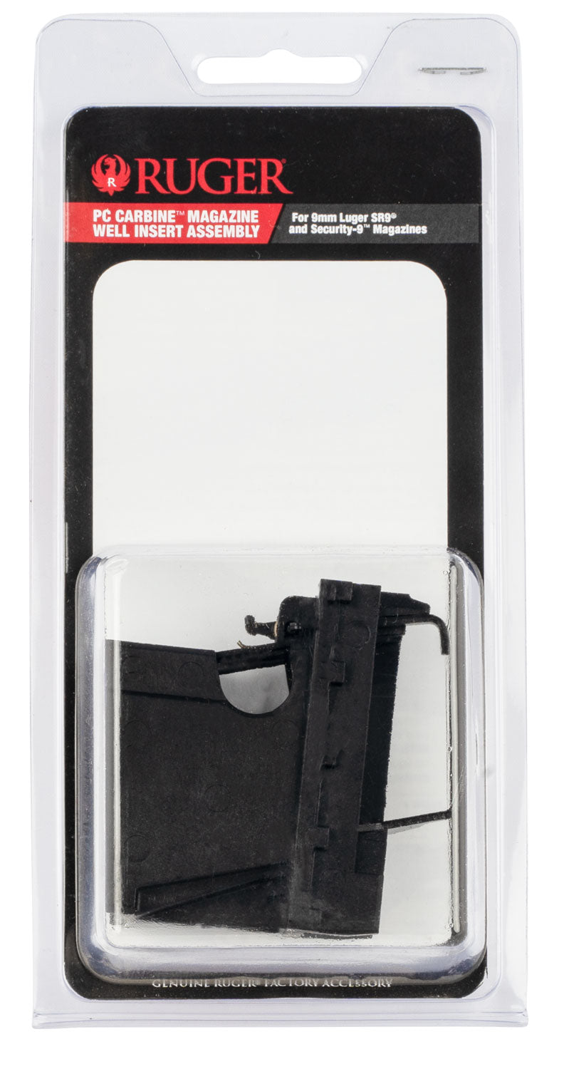 Ruger 90653 PC Carbine Mag Well Insert Assembly 9mm/40 S&W Compatible w/SR & Security-9 Mags Black Polymer