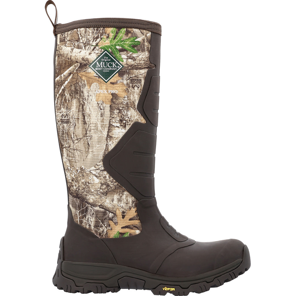 Muck Apex Pro 16" Waterproof Boot Bark Realtree Edge Size 10