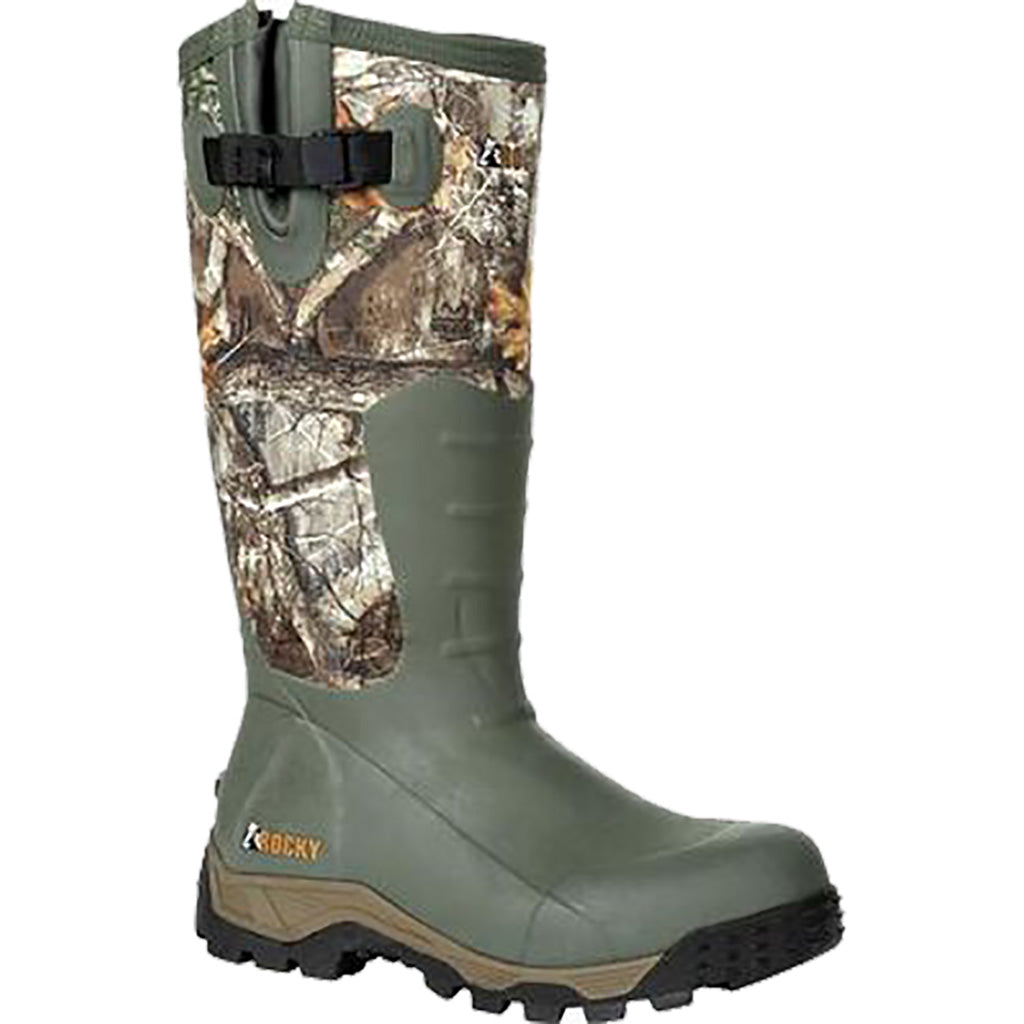 Rocky Sport Pro Waterproof Rubber Hunting Boot Realtree Edge Size 12