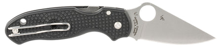 Spyderco Para 3 Lightweight Folding Knife 2.92" CTS BD1 Clip Point Plain Blade Black FRN Handle with Pocket Clip C223PBK
