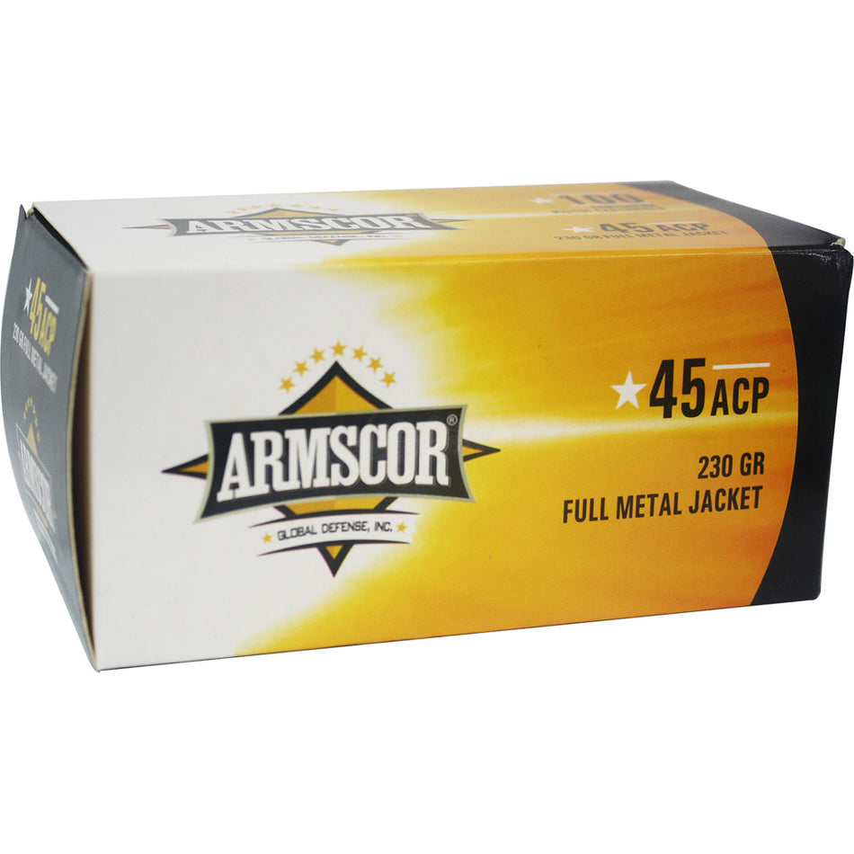 Armscor Pistol Value Pack Brass .45 ACP 230-Grain 100-Rounds FMJ